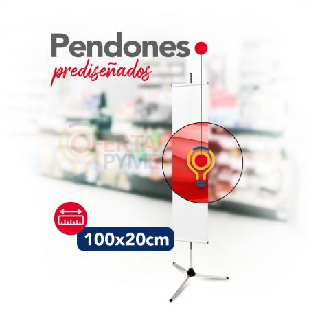 Mini Pendones Prediseñados 100x20cm