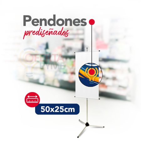 Mini Pendones Prediseñados 50x25cm