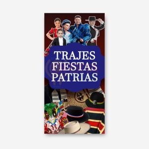 Pendón Trajes típicos Fiestas Patrias