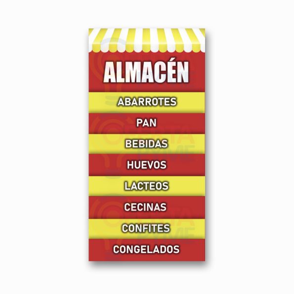 Pendón Publicitario Colgante Almacén M5