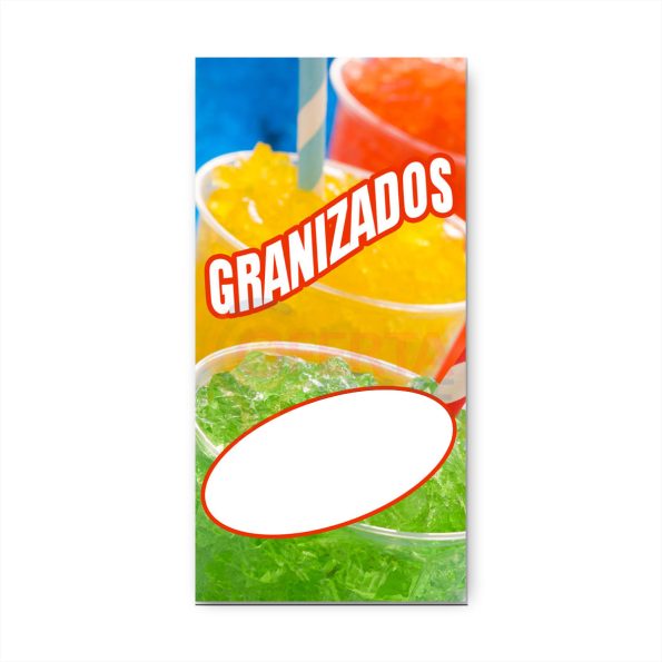 Pendón Publicitario colgante Granizados M4