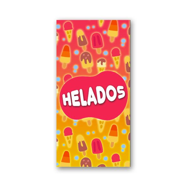 Pendón Publicitario colgante Helados de Paleta M3