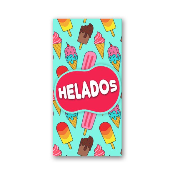 Pendón Publicitario colgante Helados de Paleta M2