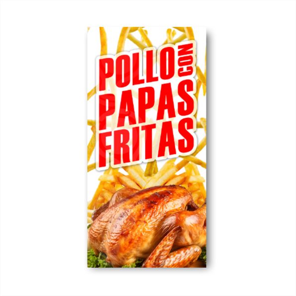 Pendón Publicitario Colgante Pollo Asado M3