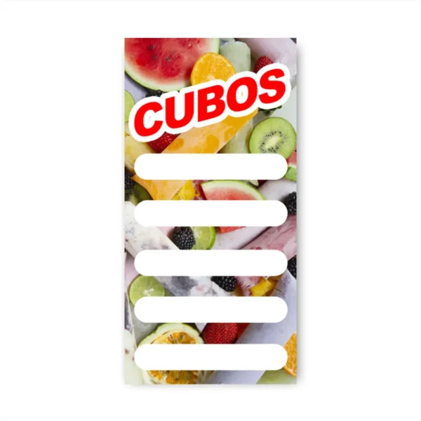 Pendón Publicitario Colgante Helados Cubos