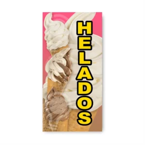 Pendón Publicitario Colgante Helados Soft