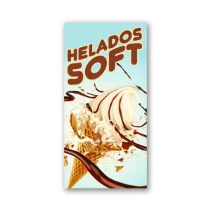 Pendón Publicitario Colgante Helados Soft