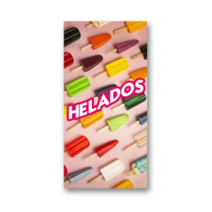 Pendón Publicitario Colgante Helados Paleta