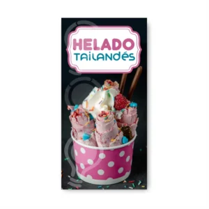 Pendón Publicitario Colgante Helados Tailandés