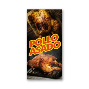 Pendón Publicitario Colgante Pollo Asado