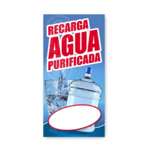 Pendon Publicitario colgante Agua Purificada