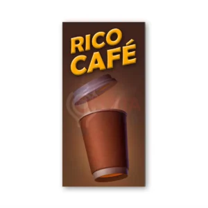 Pendon Publicitario Colgante Café