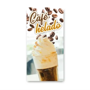 Pendon Publicitario Colgante Café Helado
