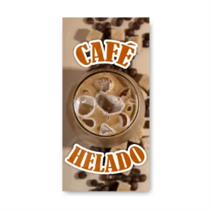 Pendon Publicitario Colgante Café Helado