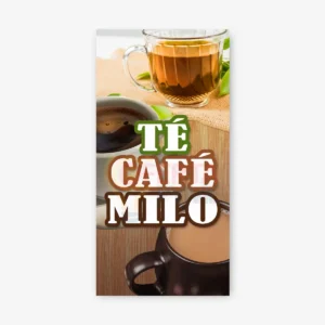 Pendon Publicitario Colgante Te y Cafe, milo