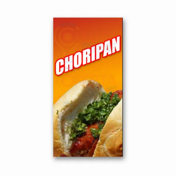 Pendon Publicitario colgante choripan