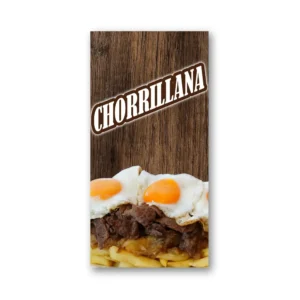 Pendón publicitario colgante Chorrillana