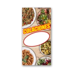 Pendón publicitario colgante Colaciones