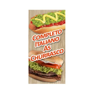 Pendón publicitario colgante Comida Rápida