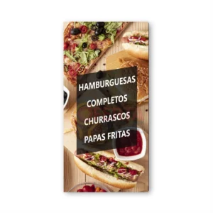 Pendón publicitario colgante Comida Rápida