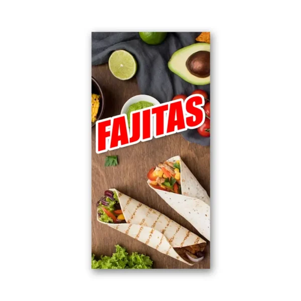 pendon publicitario colgante fajitas