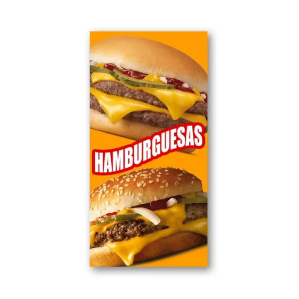Pendon Publicitario colgante hamburguesas