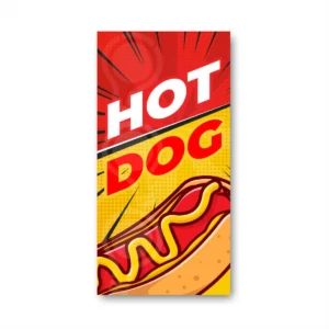 Pendon Publicitario colgante hot dog