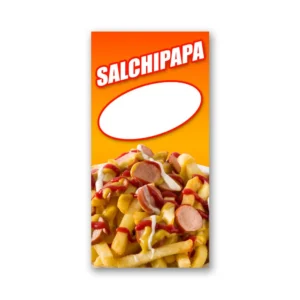 Pendon Publicitario colgante salchipapas