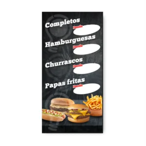 Pendón publicitario colgante Comida Rápida