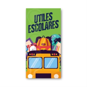 Pendon Publicitario colgante utiles escolares