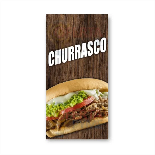 Pendón publicitario colgante churrasco