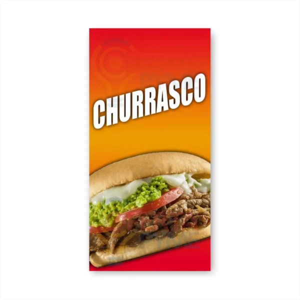 Pendón publicitario colgante churrasco