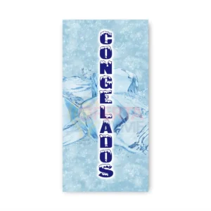 Pendon Publicitario colgante congelados