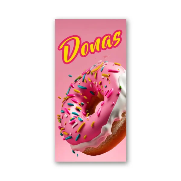 Pendon Publicitario colgante donas