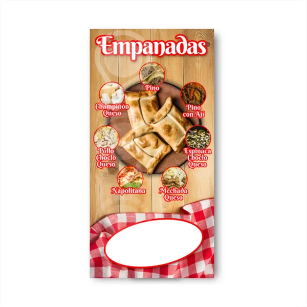 Pendon Publicitario colgante empanadas de horno