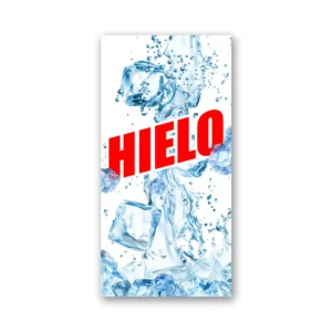 Pendon Publicitario colgante hielo