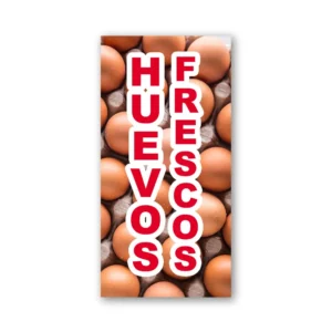 Pendon Publicitario colgante huevos frescos