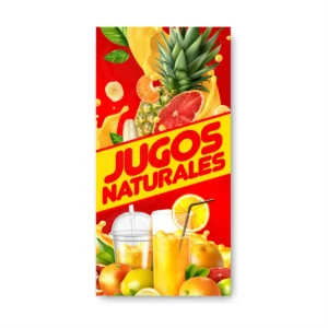 Pendon Publicitario colgante jugos naturales