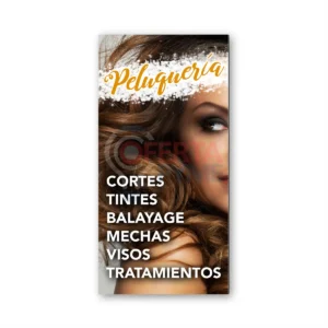 Pendon Publicitario colgante peluqueria
