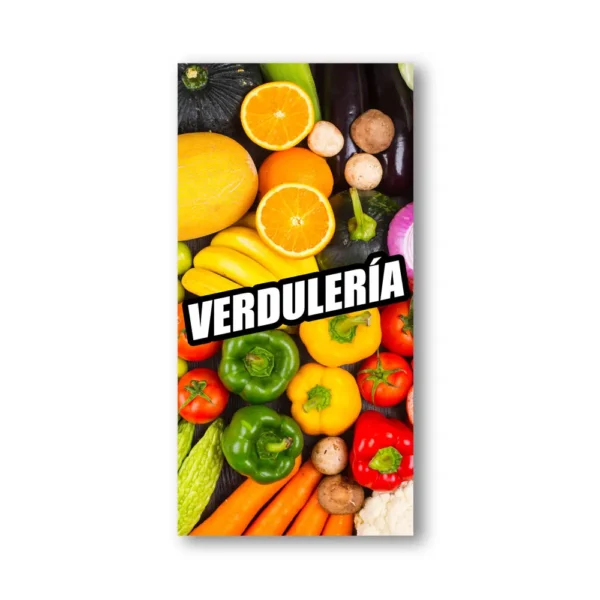 Pendon Publicitario colgante verduleria