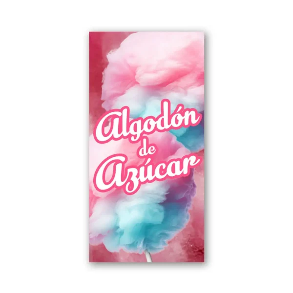 pendon publicitario colgante algodon de azucar