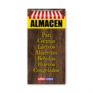 pendon publicitario colgante almacen