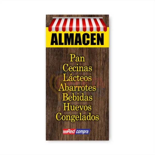 pendon publicitario colgante almacen