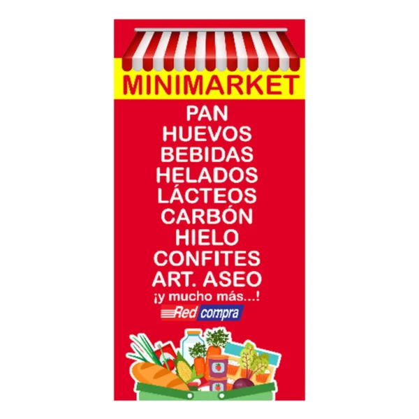pendon publicitario colgante minimarket almacen